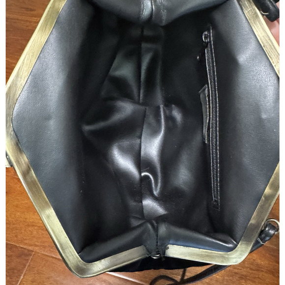 Vintage Fancy Nancy Velvet Floral Evening Bag Purse Wearable Art Hand Painted - Picture 12 of 16